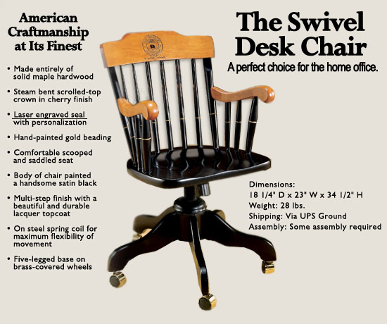 Swivel Desk Chair, Alumni Chair, Commerative Chairs, Harvard Chair ...